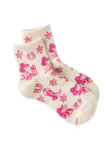 AE Snoopy Western Boyfriend Socks (White)