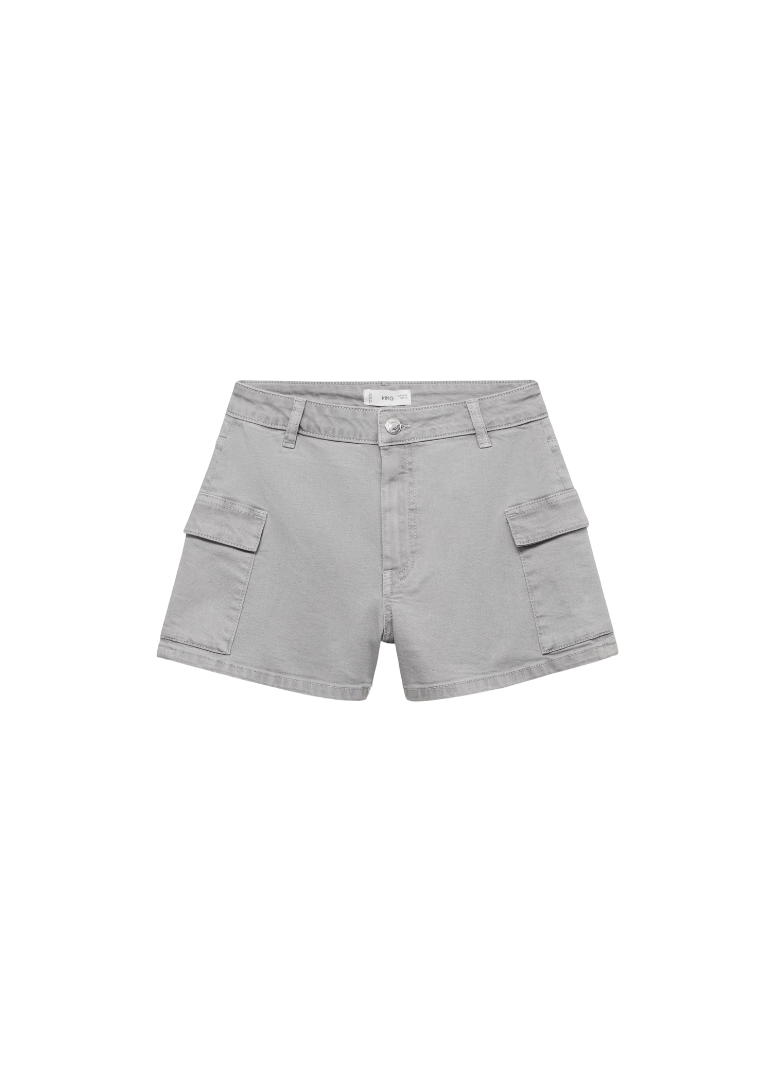 Cargo-Style Shorts (Gray)