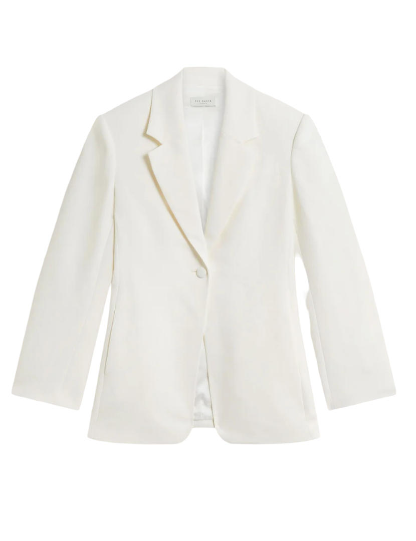 Acata Tailored Hourglass Blazer (Ivory)