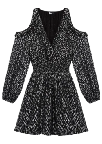 The Kooples:  Long-sleeves Antic Dress (Silver)