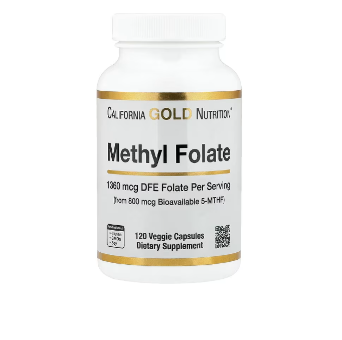 California Gold Nutrition, Methyl Folate and Vitamin C, 120 Veggie Capsules