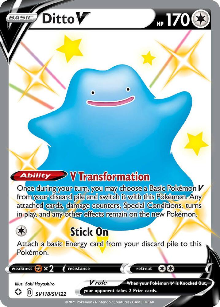 Pokémon TCG: Ditto V (Shining Fates, French, Ultra Rare, #50)