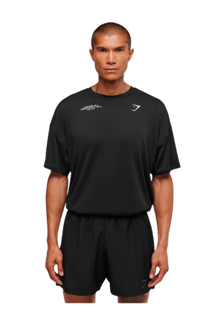 Gymshark Conditioning Club Oversized T-Shirt (Black)