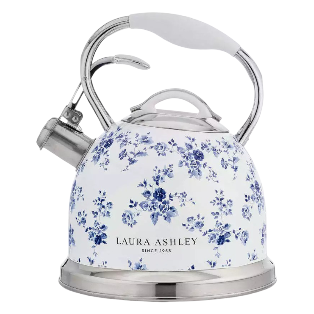 Laura Ashley: Stainless Steel Stove Top Kettle (China Rose) - 3L
