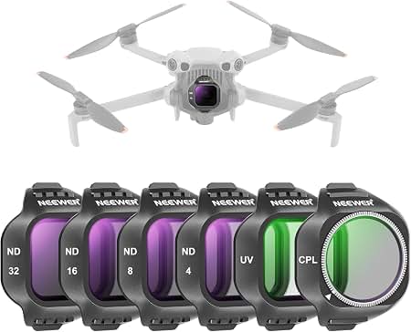 Neewer: CPL ND Filter Set for DJI Mini 5 Pro Drone (UV/CPL/ND4/ND8/ND16/ND32, 6 Pack)
