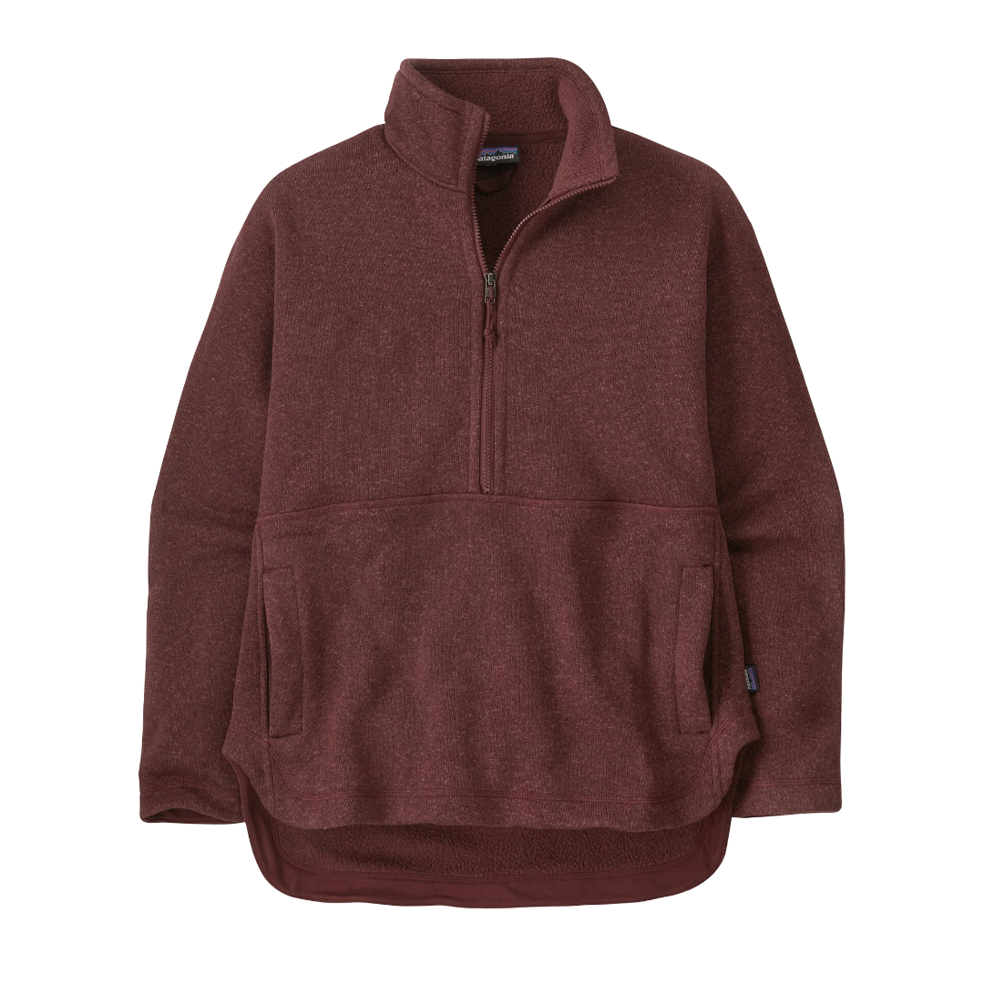 Women's Better Sweater Oversized Fleece Pullover (Dark Ruby)