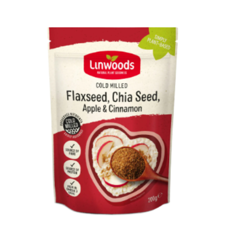 Linwoods: Milled Flaxseed, Chia Seed, Apple & Cinnamon - 200g