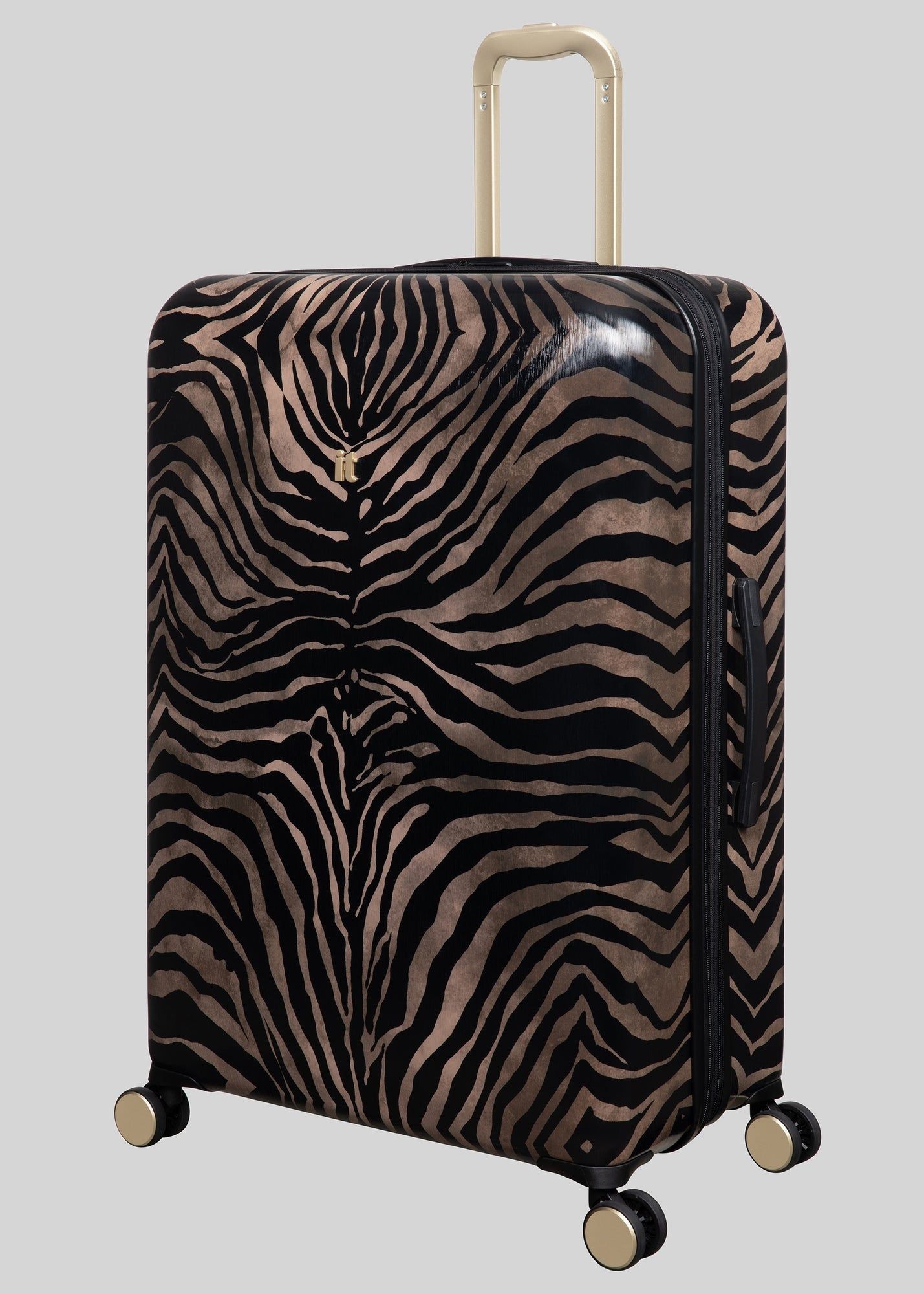 IT Luggage: Hardshell Cabin Suitcase (Brown Tiger Print)