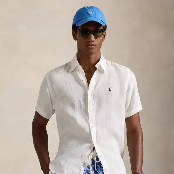 Men's Classic Fit Linen Shirt (Ceramic White)