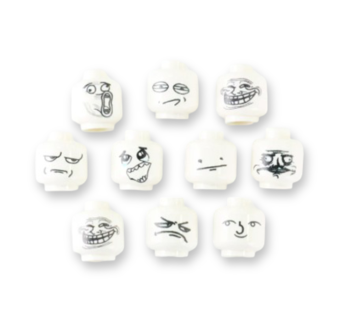 Meme Face Head Pack Sticker