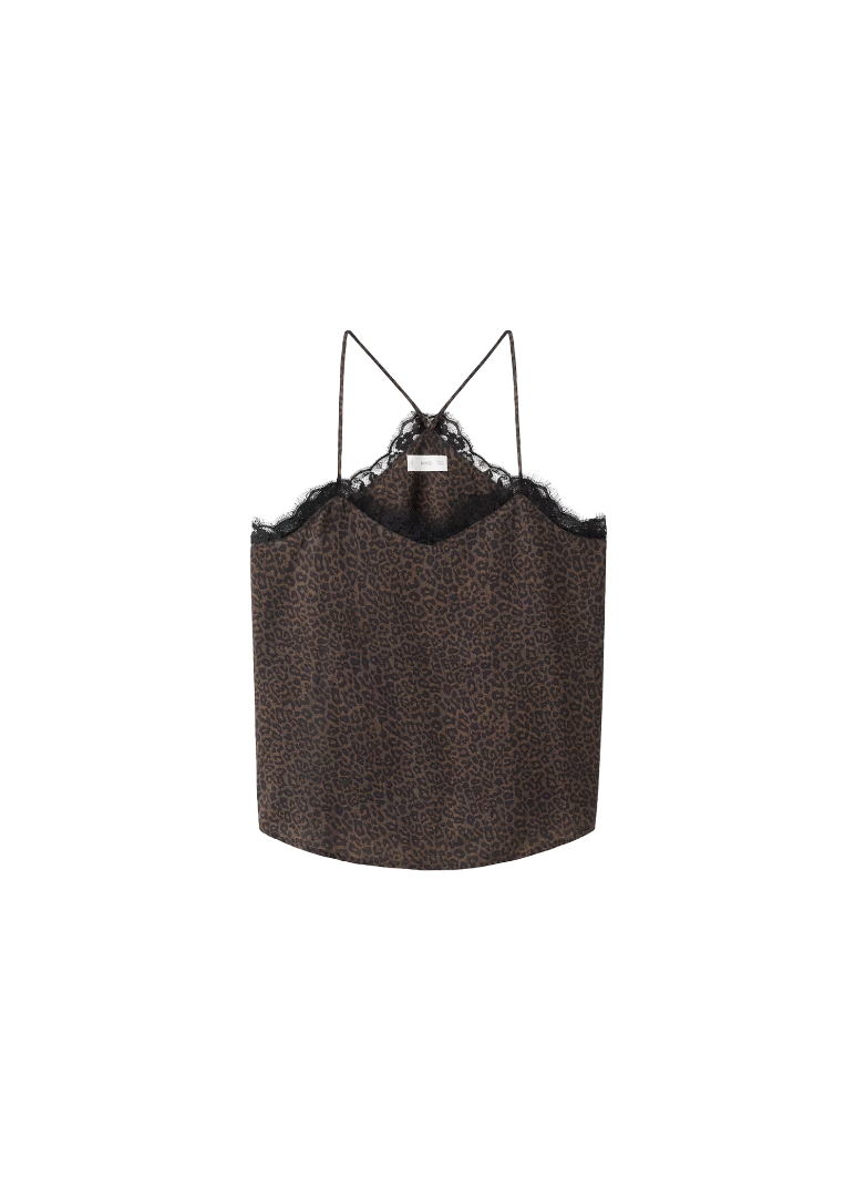 Leopard Lingerie Top (Brown)