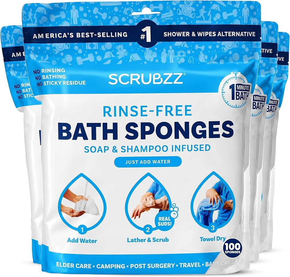 Scrubzz No Rinse Bathing Wipes