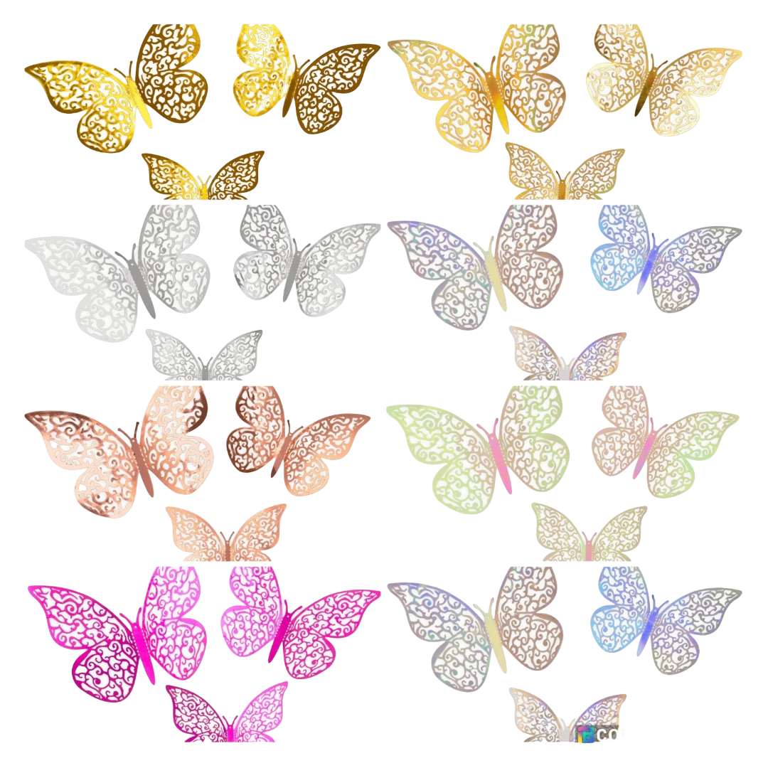 3D Butterfly Wall Stickers (12 Piece)