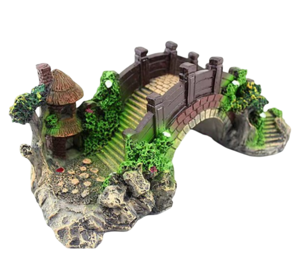 Fish Tank Artificial Bridge Resin Landscape Decoration