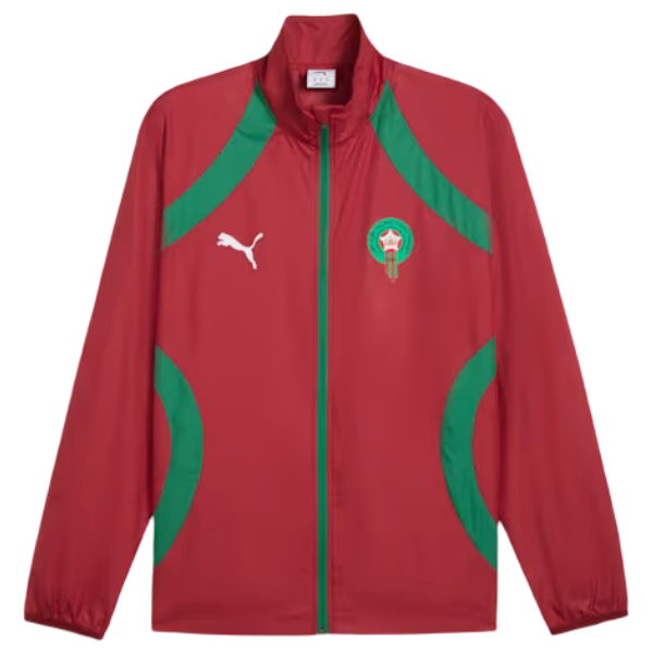 Men's Morocco Pre-match Woven Jacket (Intense Red & Archive Green)
