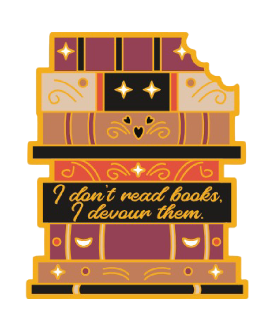 The Book Eaters Enamel Pin