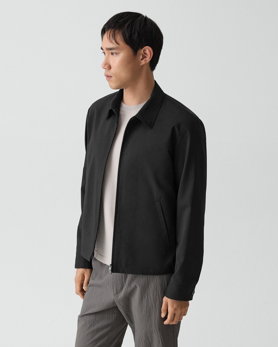 Theory: Black Zip-Up Blouson (Black)