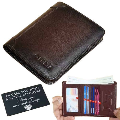 Ciephia: Men's Genuine Leather Wallet Set