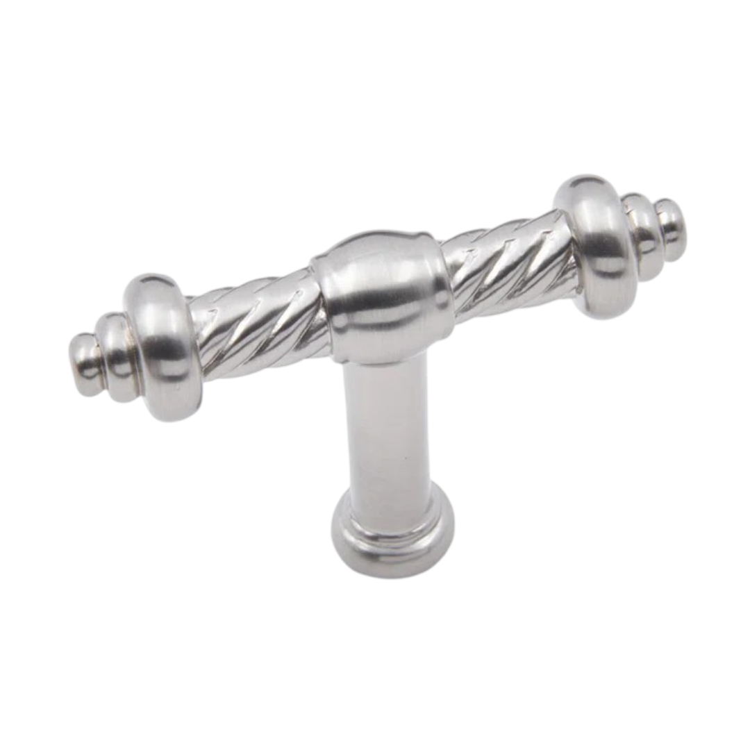 Rk International: Rope Twist T-Knob CK Series (Satin Nickel)