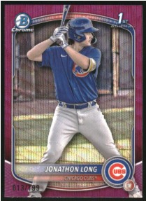 2025 Bowman Chrome Prospects Fuchsia Wave Refractors #BCP58 Jonathon Long