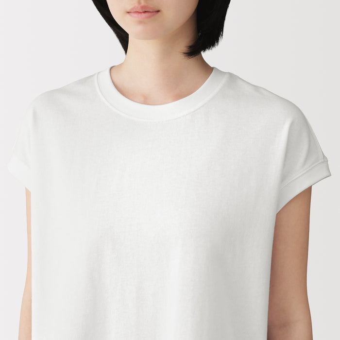 Women's Smooth Cotton T-Shirt with French Sleeves (Sand Beige)