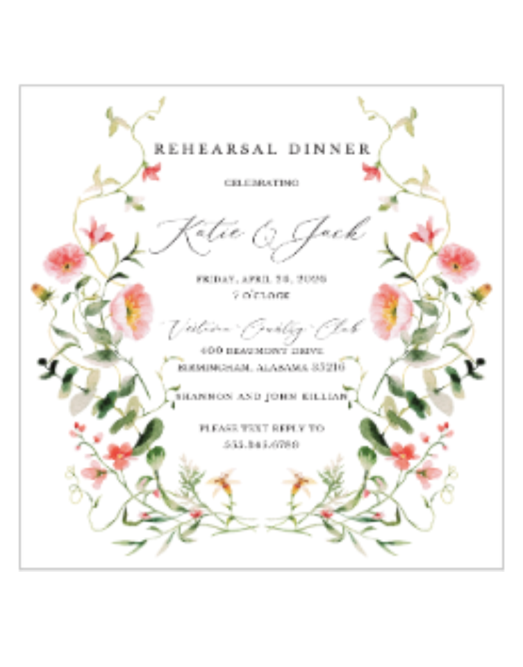 Paradise Garden Embrace Square Wedding Invitation