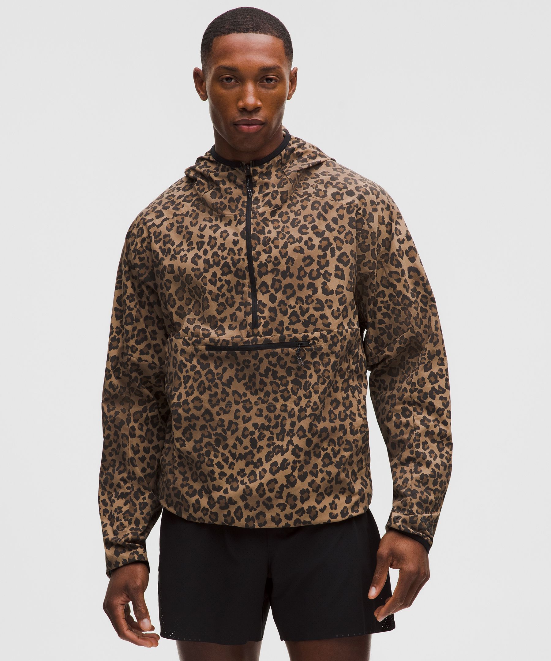 Men's Multi-Pocket Running Anorak (Warm Ash Grey)