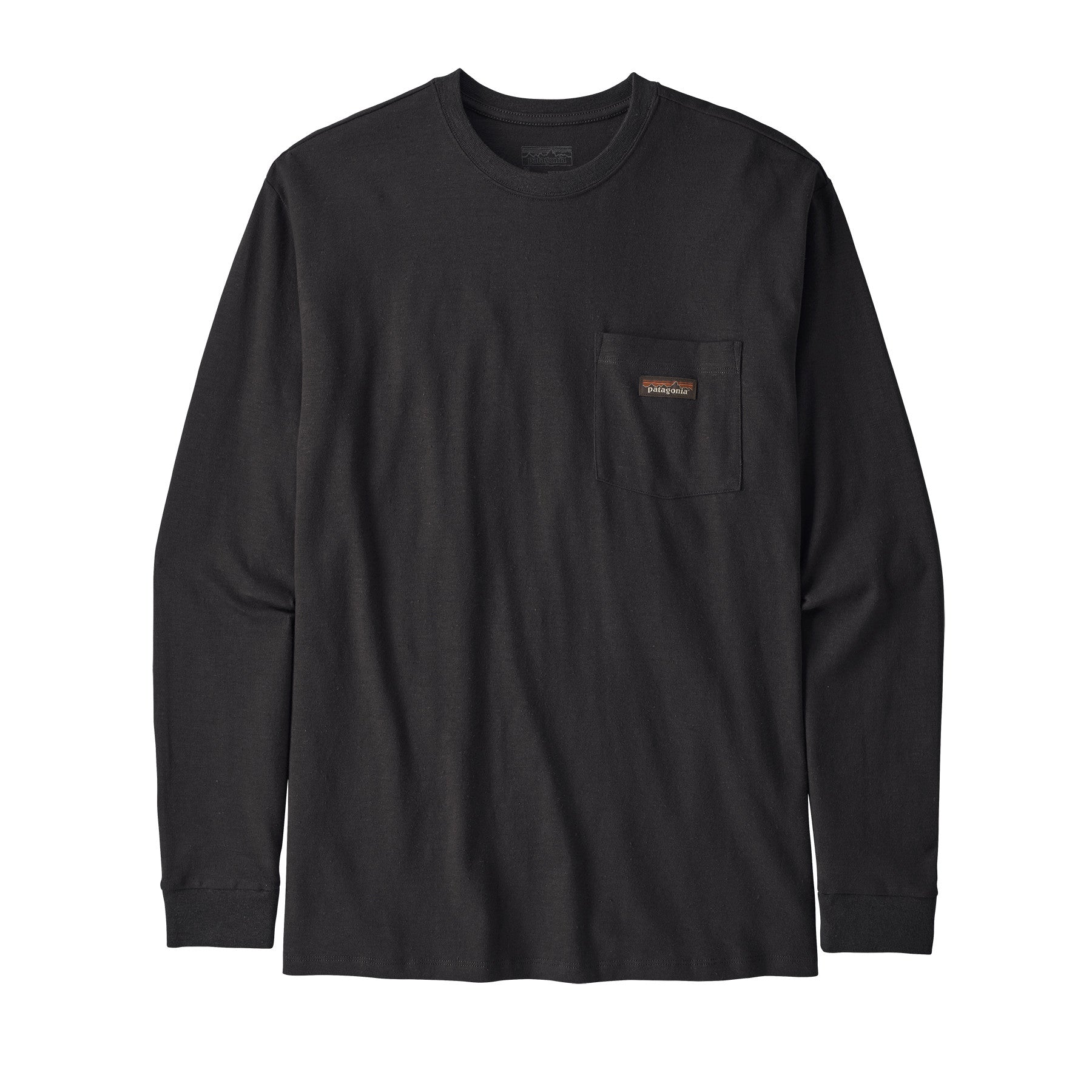 Men's M's Long-Sleeved Work Pocket T-Shirt (Black)