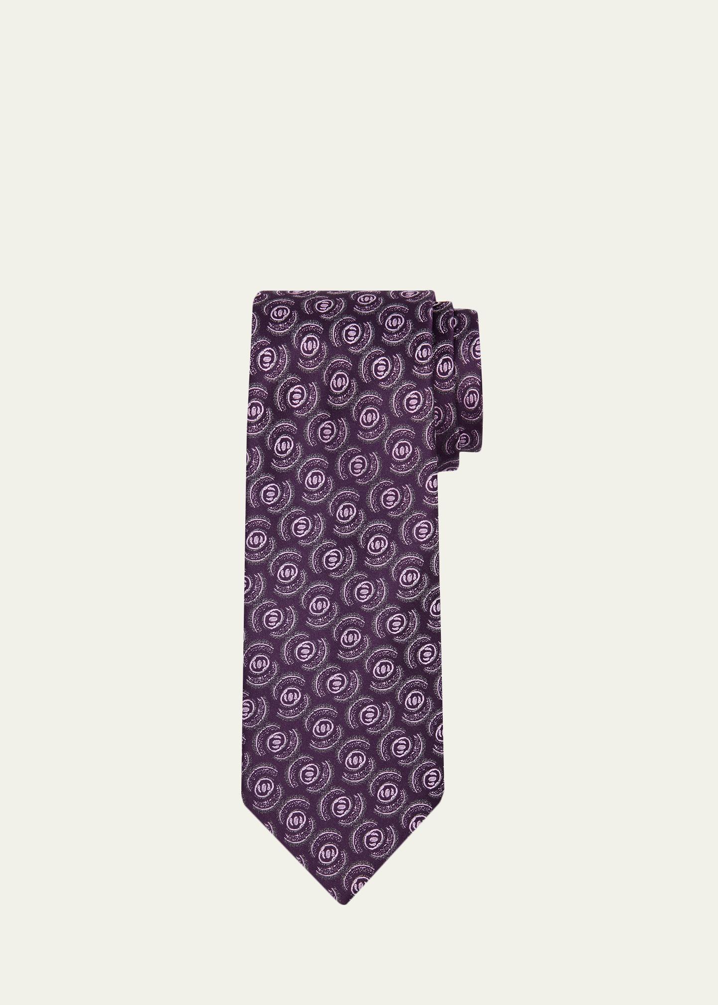 Men's Petite Geometric Silk Tie
