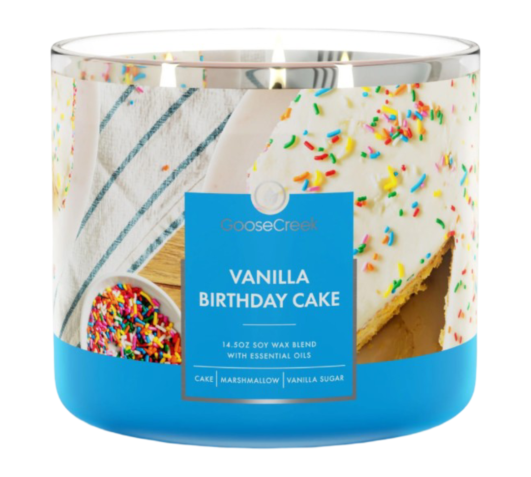 Vanilla Birthday Cake 3-Wick Candle - 411g