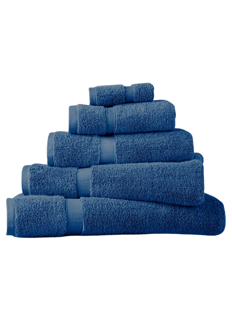 Blue Super Soft Cotton Towel & Bath Mat Range (Blue)