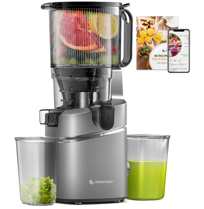 AMZCHEF: Cold Press Juicer (Grey)