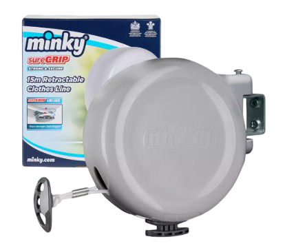 Minky: Sure Grip Retractable Reel Outdoor Washing Line