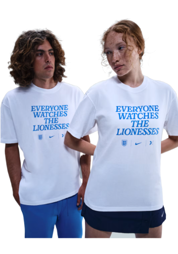 Nike by Togethxr: Everyone Watches Women's Sports "England" Soccer T-Shirt (White)