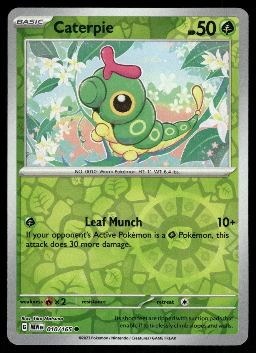 Pokémon TCG: Caterpie #010 Reverse Holo (151)