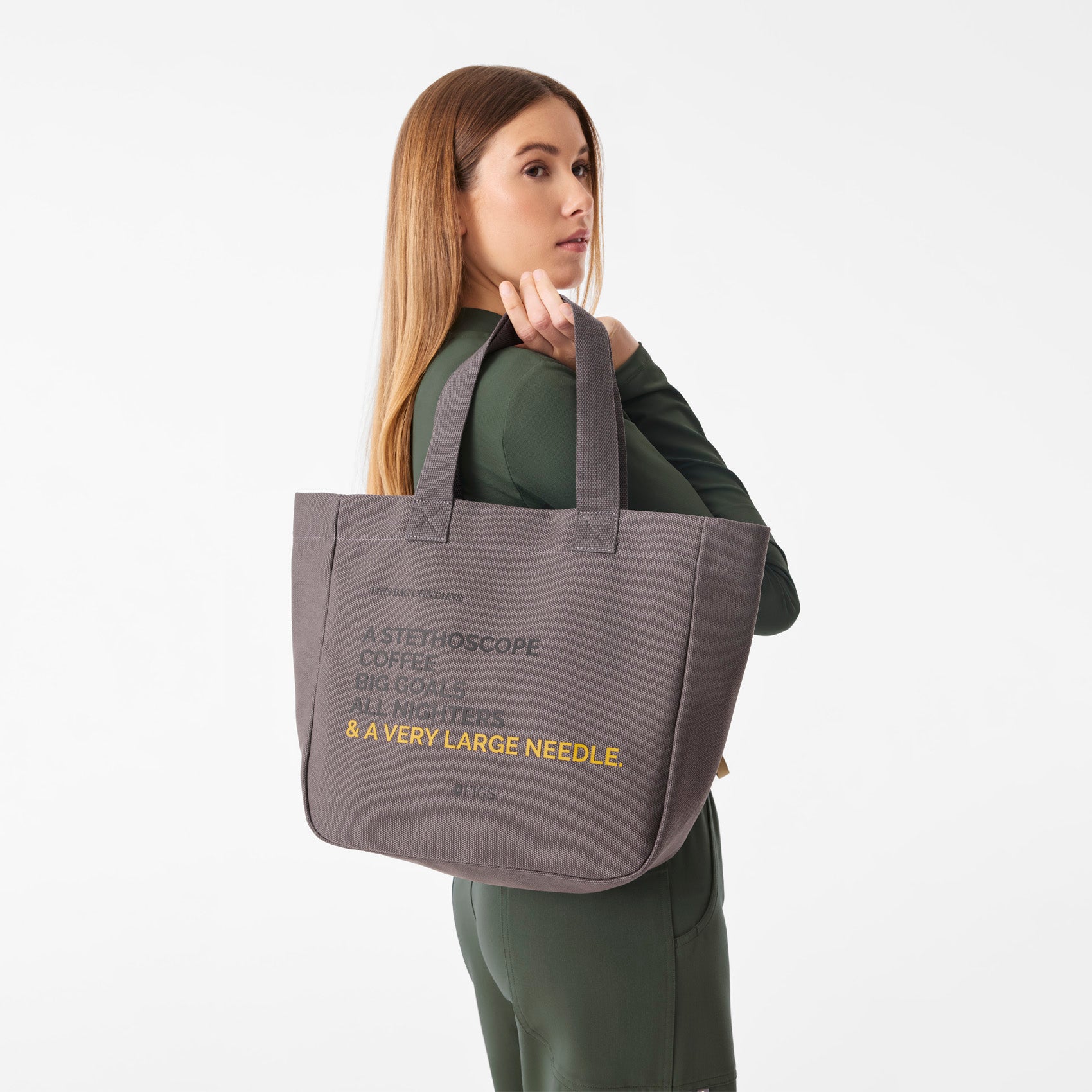 Women's A Very Large Needle Tote (Dark Grey)
