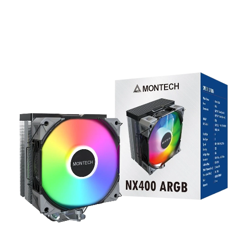 Montech NX400 ARGB CPU Air Cooler (Lightning Black)
