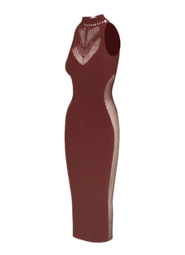 Viva La Diva Seamless Maxi Slip (Rum Wine Brown)