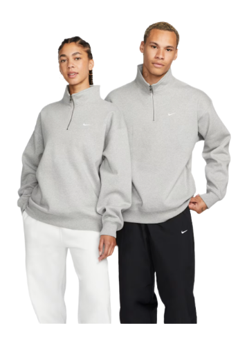 Nike Solo Swoosh: Men's 1/4-Zip Top (Dark Grey Heather)