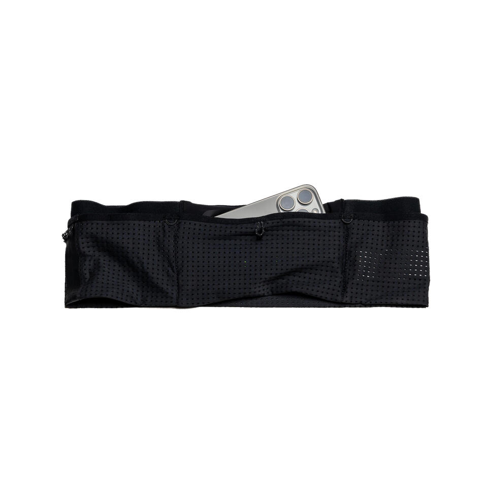 Men's Hydration Flask-Carrying Running Belt (Black)
