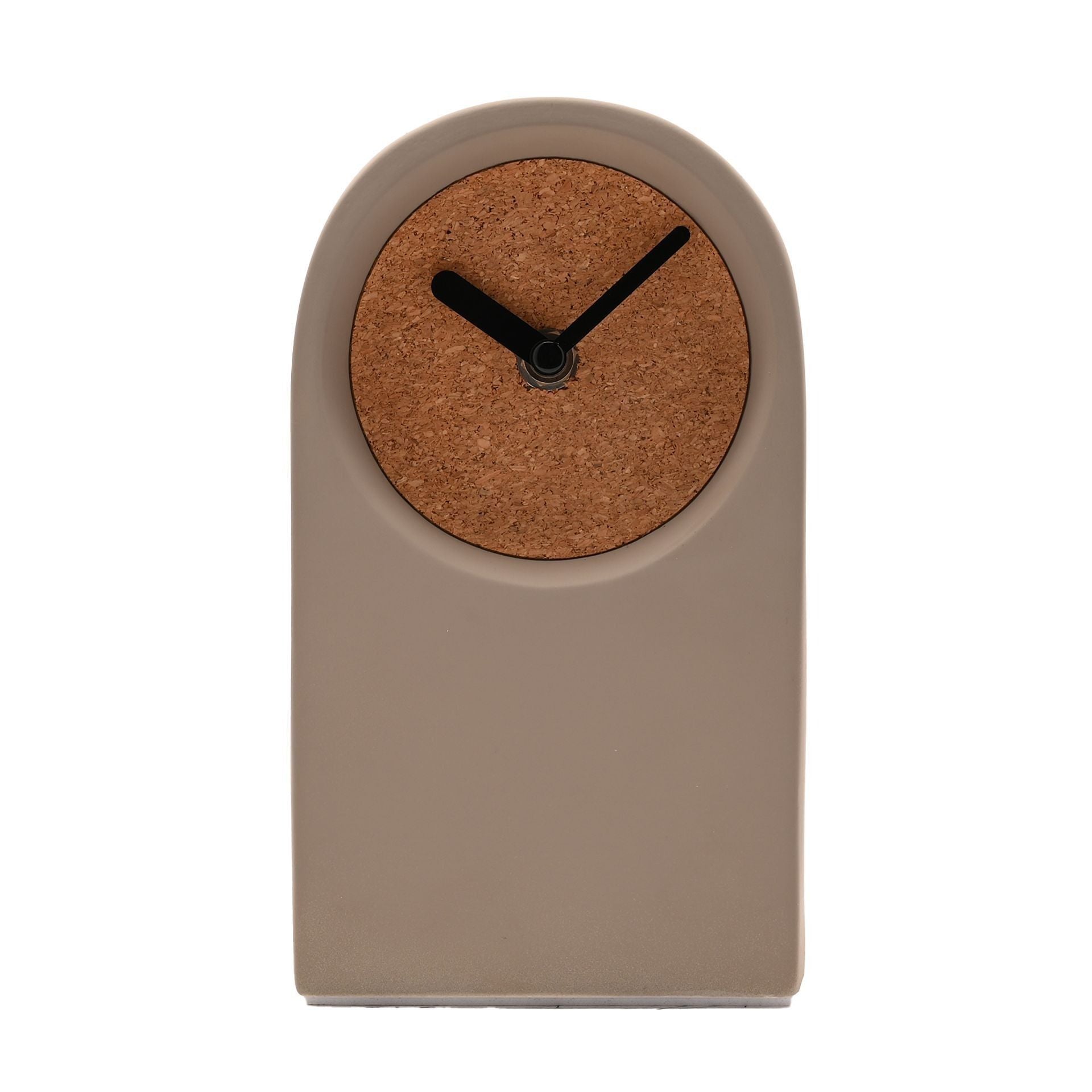 Interval Porcelain Cork Desk Clock (Taupe)