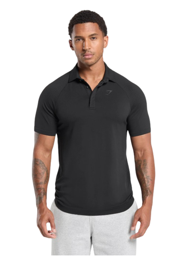 Seamless Polo Shirt (Black)