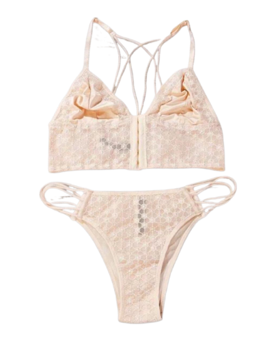 Elegant Black Floral Lace Lingerie Set