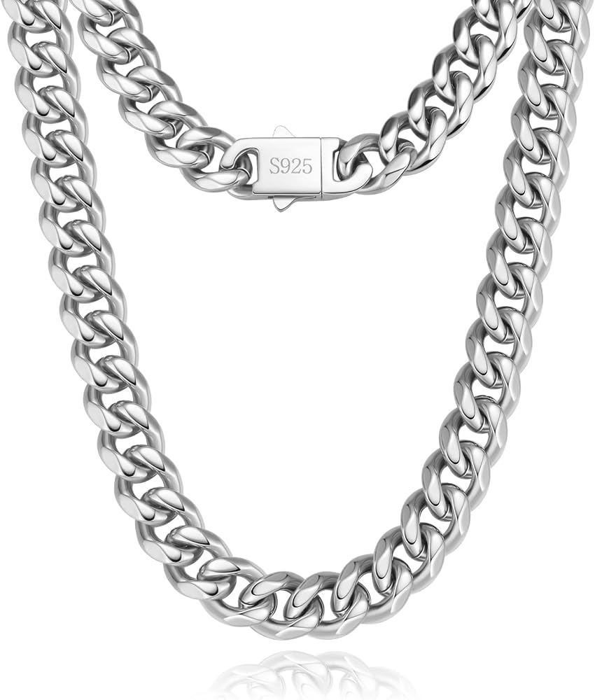 Men's Sterling Silver Cuban Chain Necklace