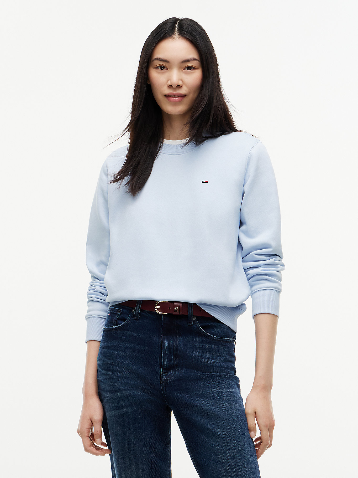 Women's Flag Embroidery Brushed Fleece Sweatshirt