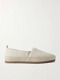 Men's Garment-Dyed Canvas Espadrilles (Beige)