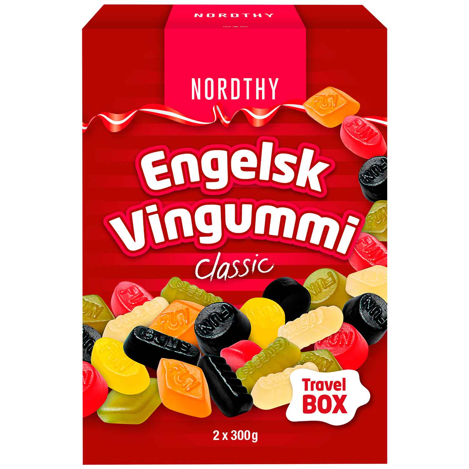 Nordthy: Engelsk Vingummi Classic Travel Box (2x300g)