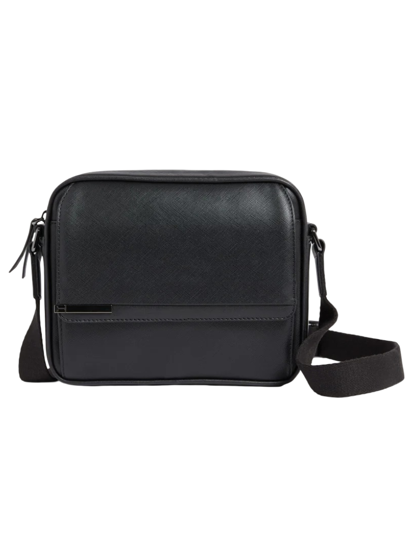 Sampson Crosshatch Crossbody Messenger Bag