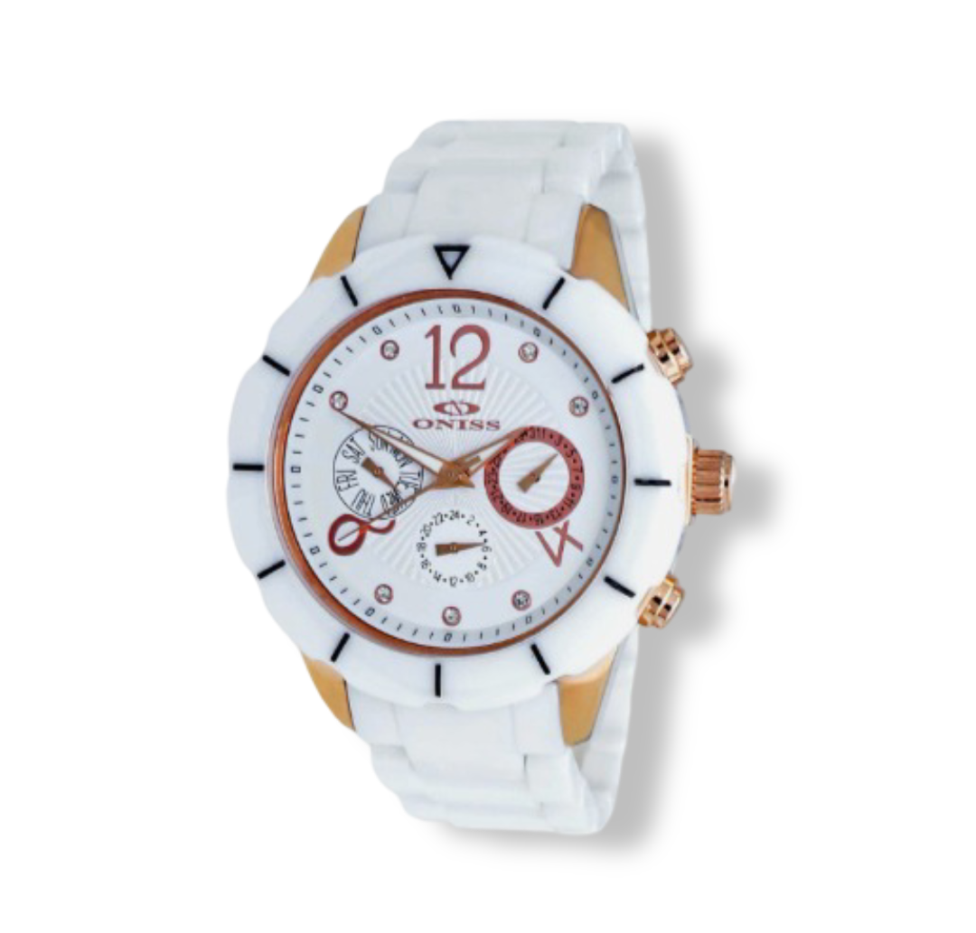 Oniss: Men's Arruba Dial Watch ON7200 (White)