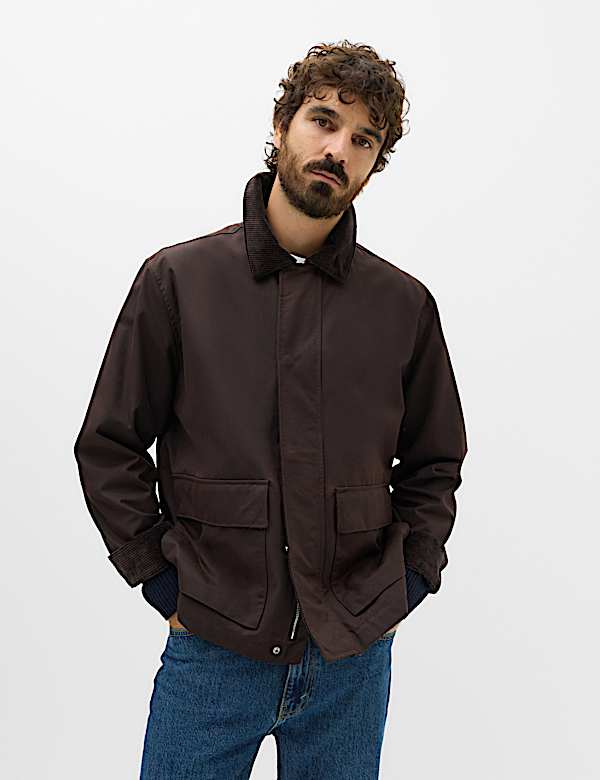 Men's Wool Blend Wax Jacket (Mocha)